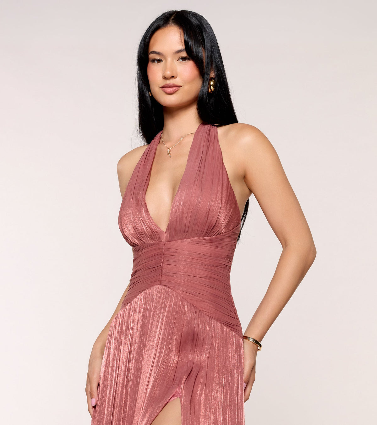 Malinda Satin A-Line Formal Dress