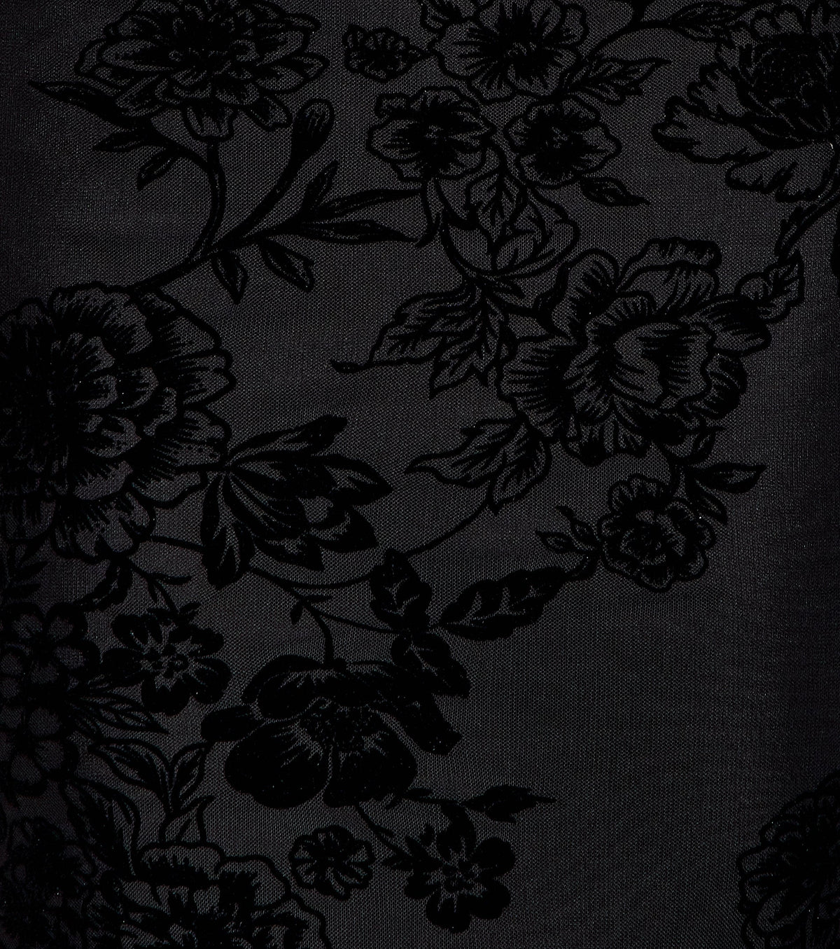 Calithea Flocked Floral Mesh Mermaid Formal Dress