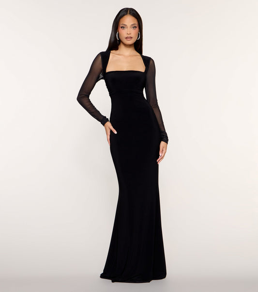 Nerine Square Neck Mermaid Formal Dress