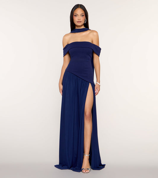 Nomi Off-The-Shoulder A-Line Formal Dress
