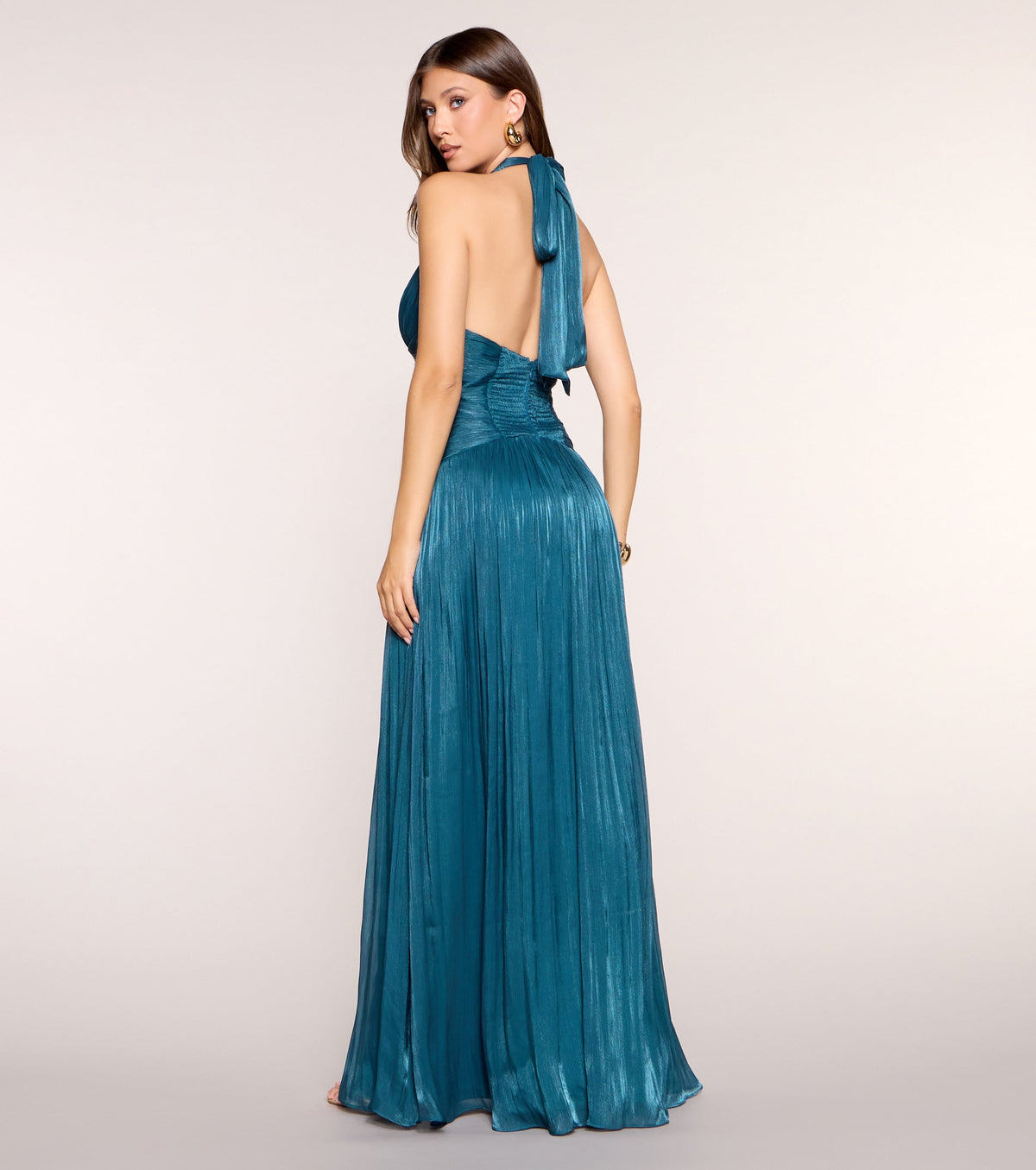 Malinda Satin A-Line Formal Dress