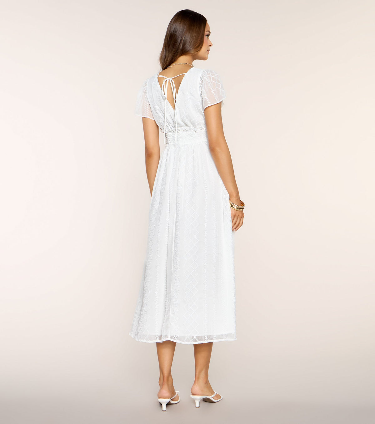 Garden Kisses Flutter Sleeve Midi Dress