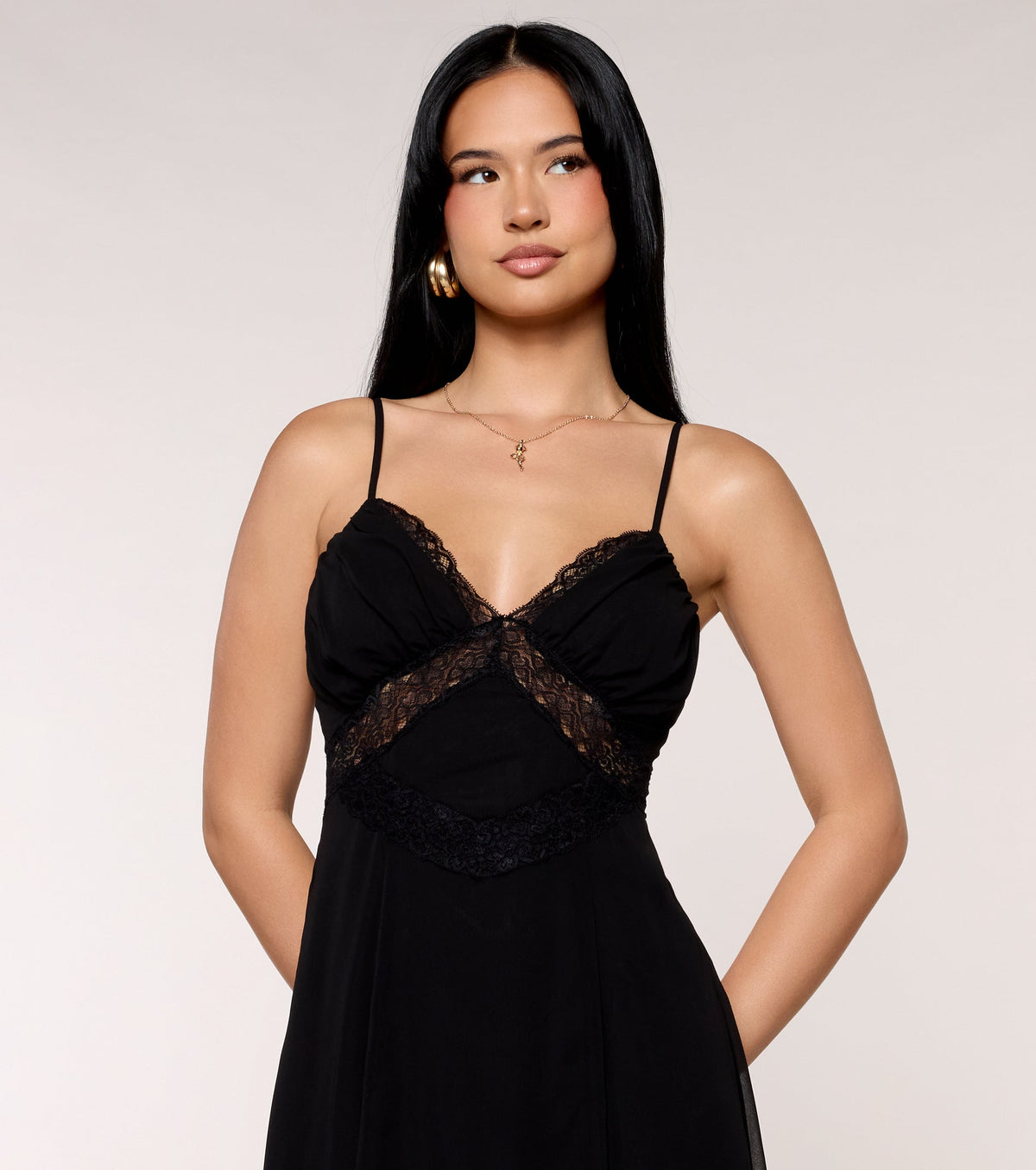 Written In Lace Chiffon Midi Dress