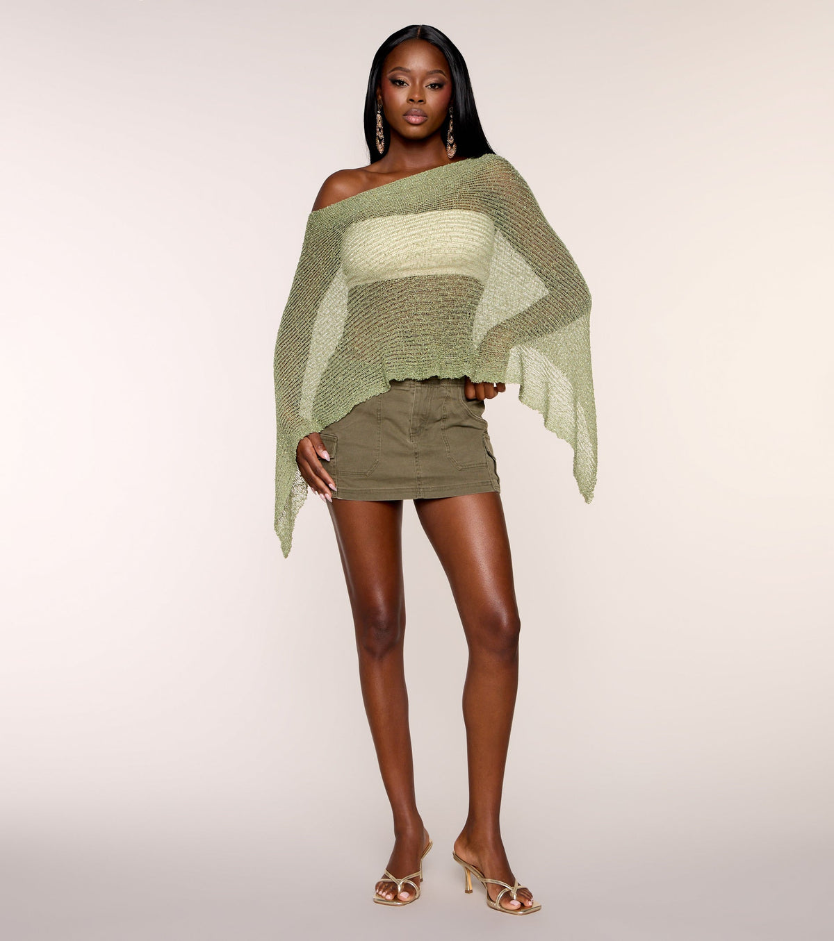 Sunkissed Stroll Knit Poncho