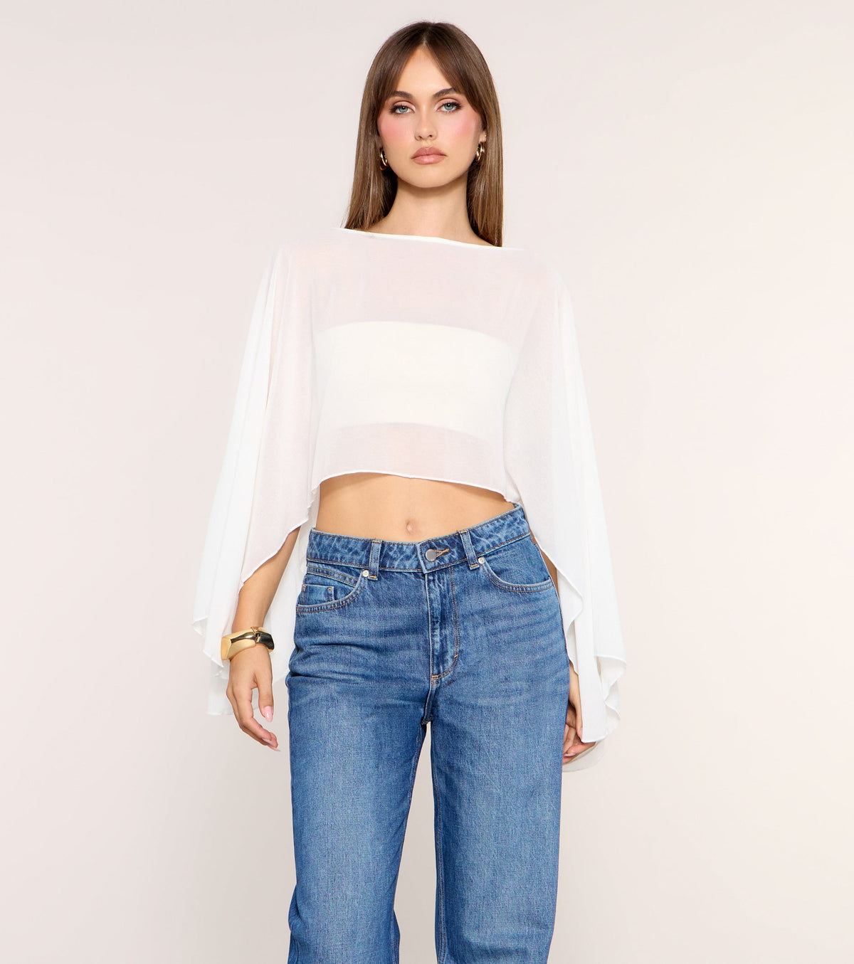 Effortless Days Sheer Chiffon Poncho