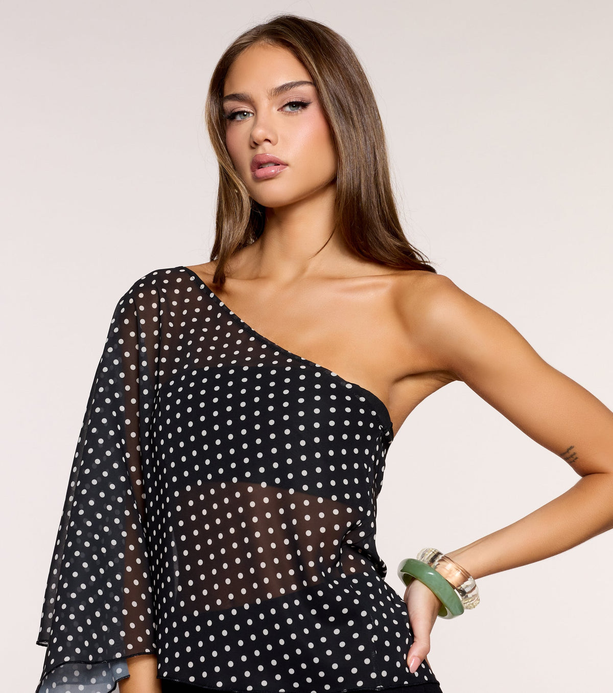 Spotted First Polka Dot Chiffon Poncho