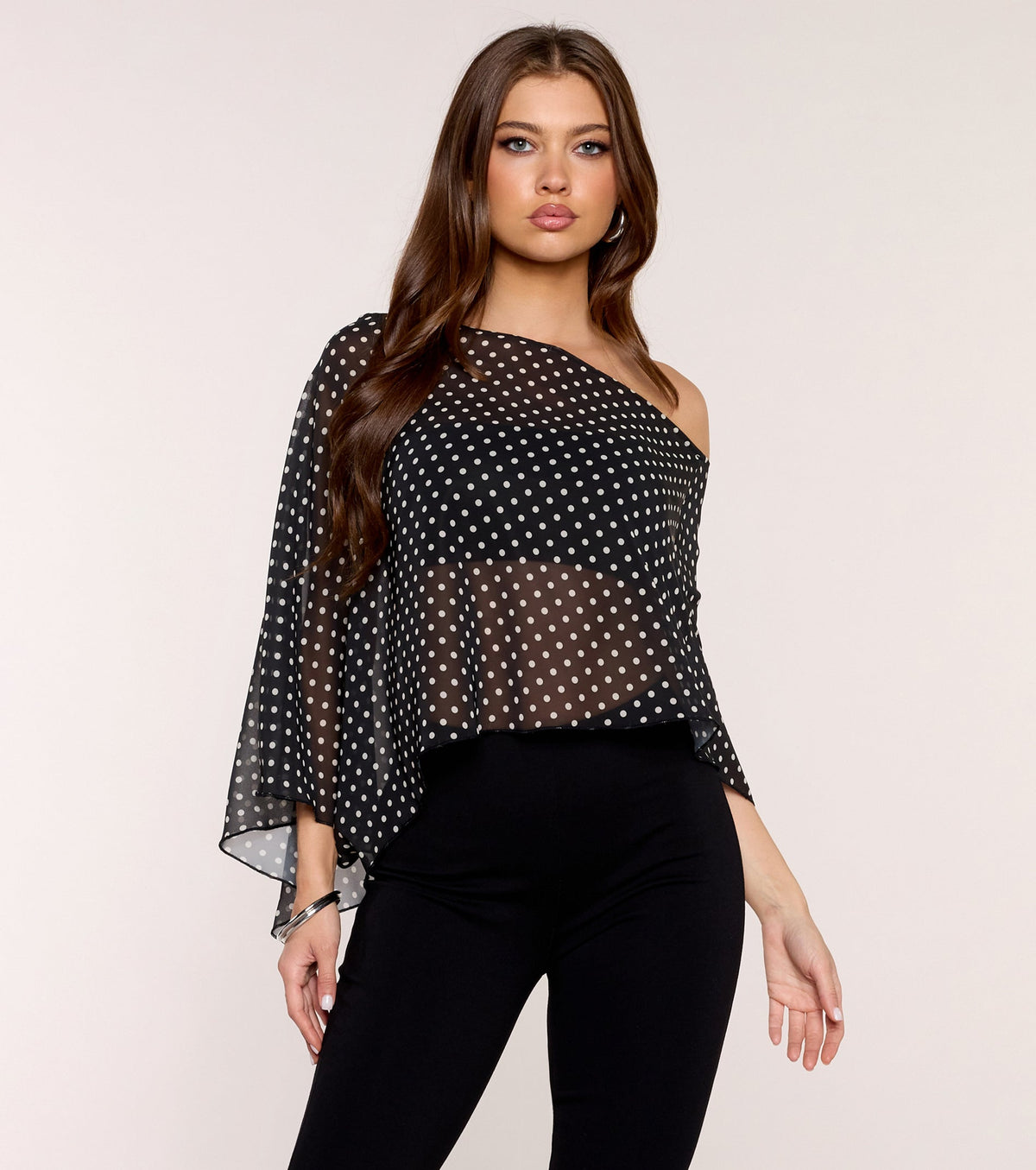 Spotted First Polka Dot Chiffon Poncho
