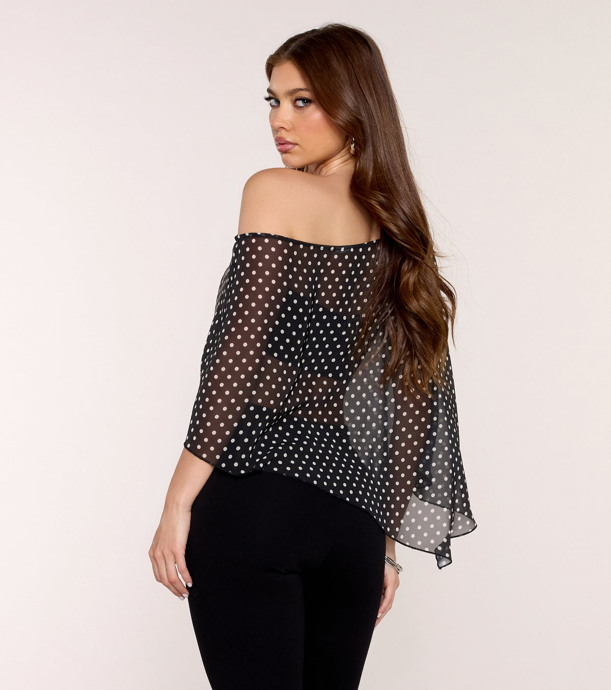 Spotted First Polka Dot Chiffon Poncho