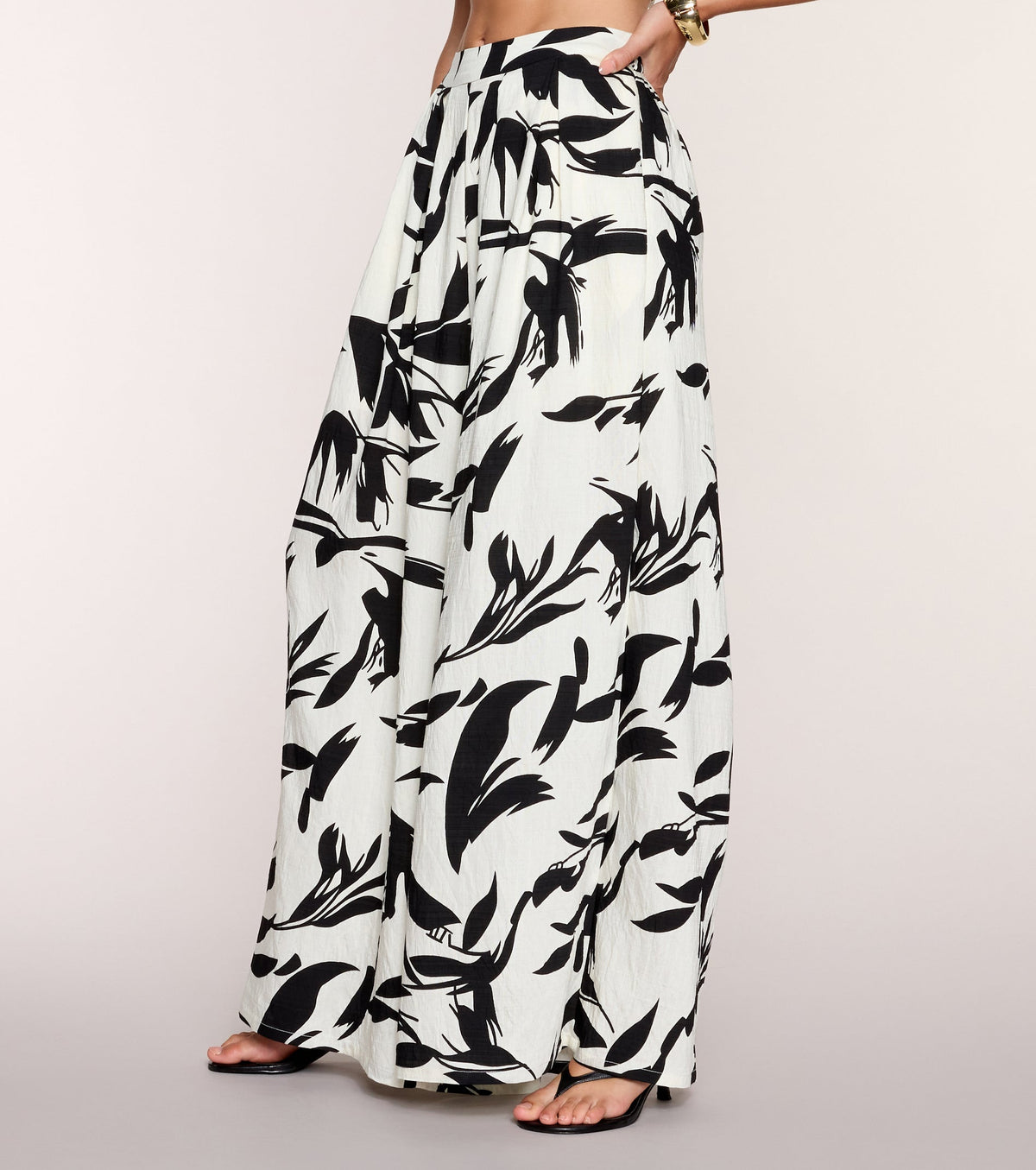 Breezy Vibe Tropical Print Palazzo Pants