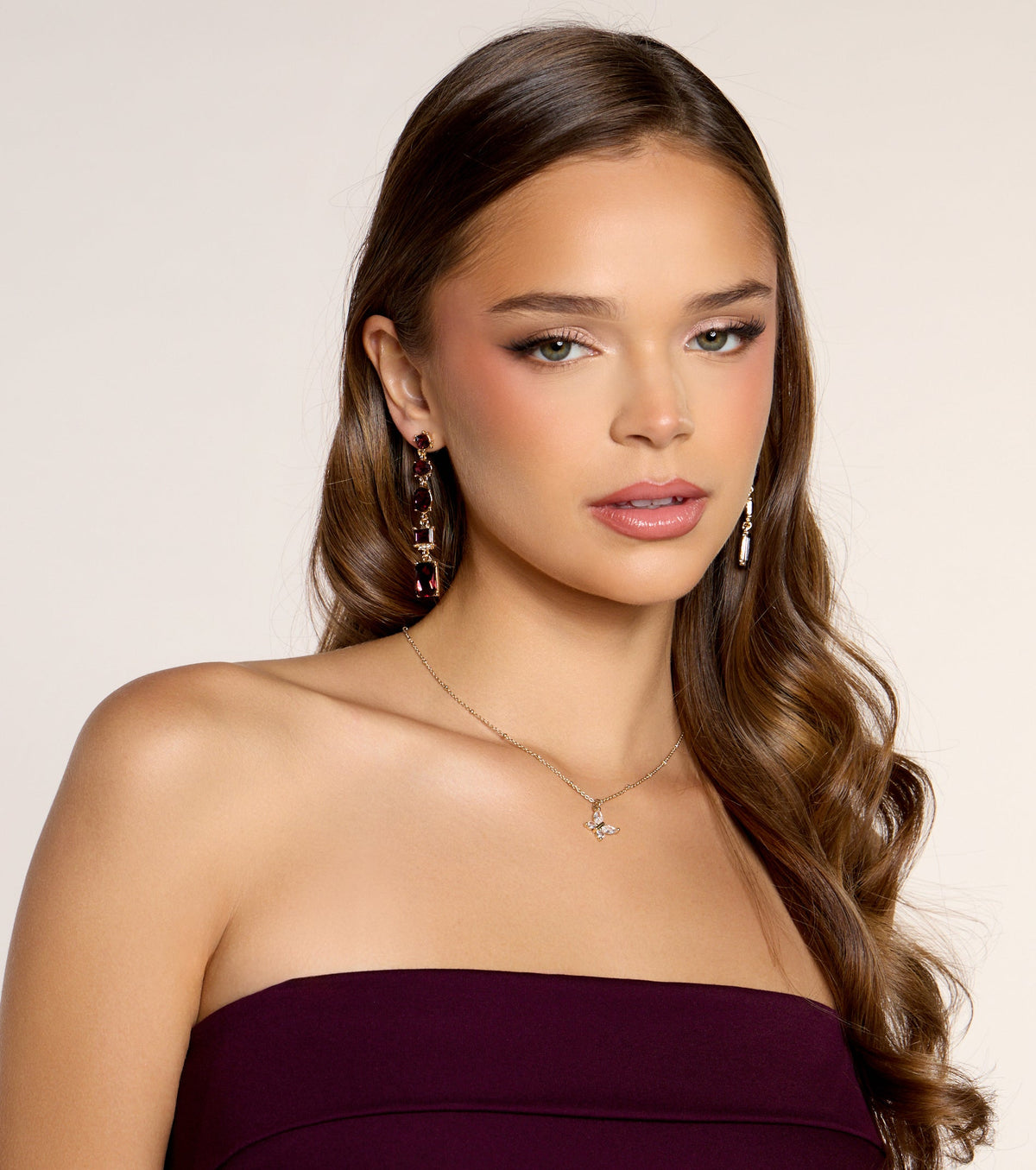 Extra Attention Gemstone Linear Earrings