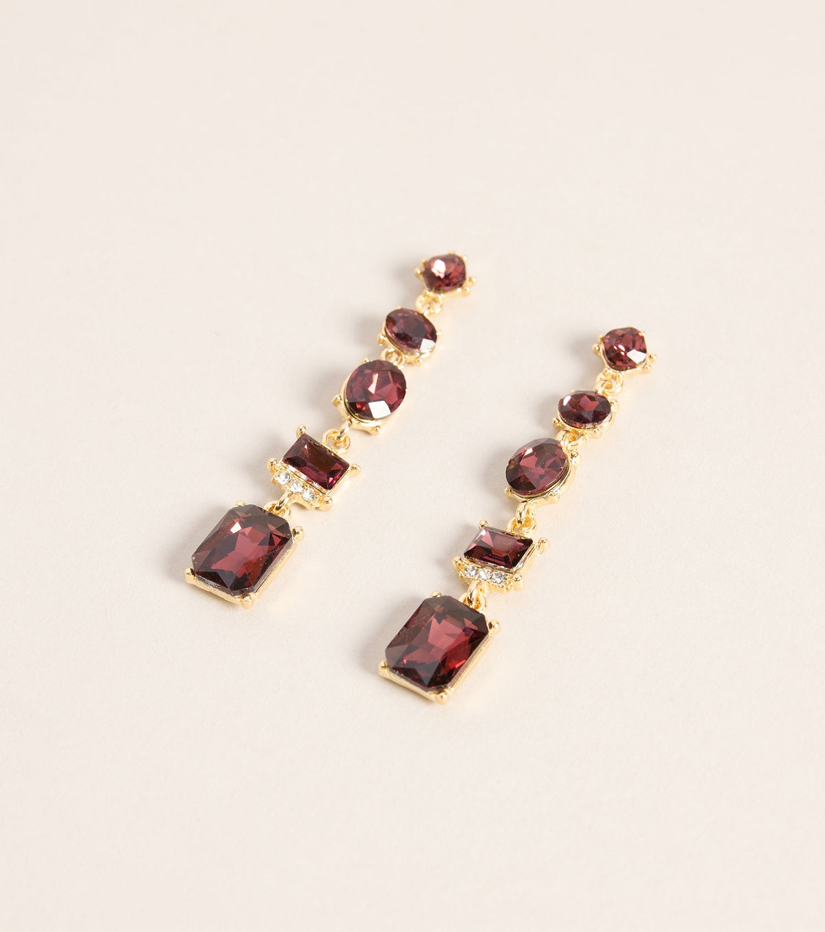 Extra Attention Gemstone Linear Earrings