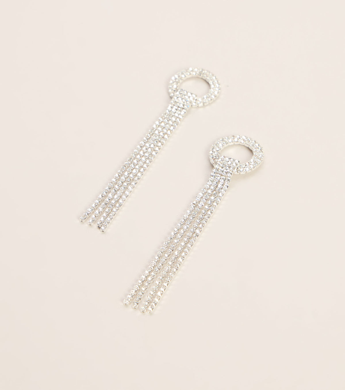 Fringe Benefits Rhinestone Earrings