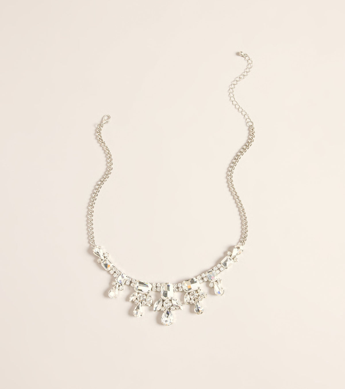 Luxe Link Rhinestone Collar Necklace