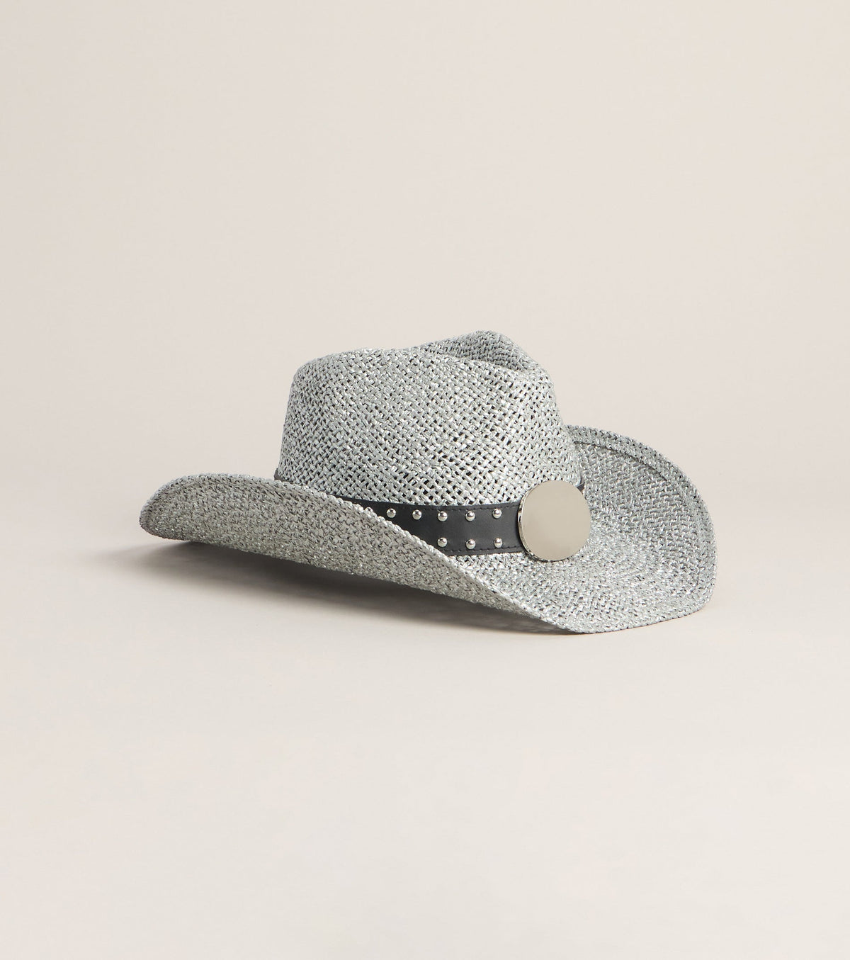 Western Glam Metallic Straw Cowboy Hat