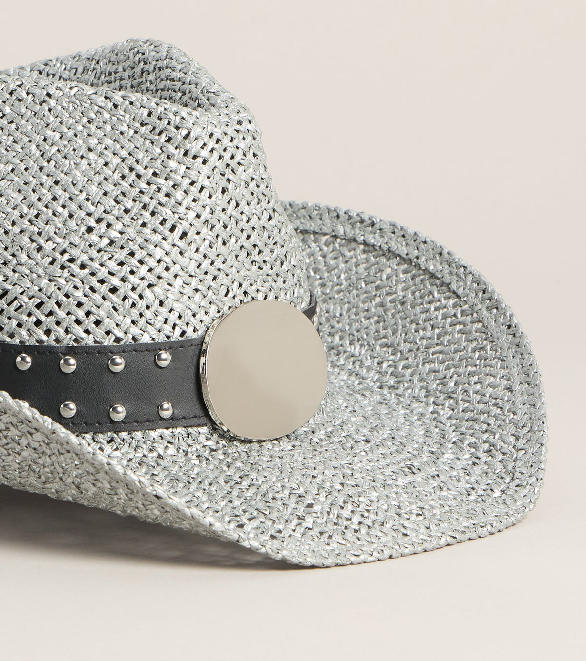 Western Glam Metallic Straw Cowboy Hat