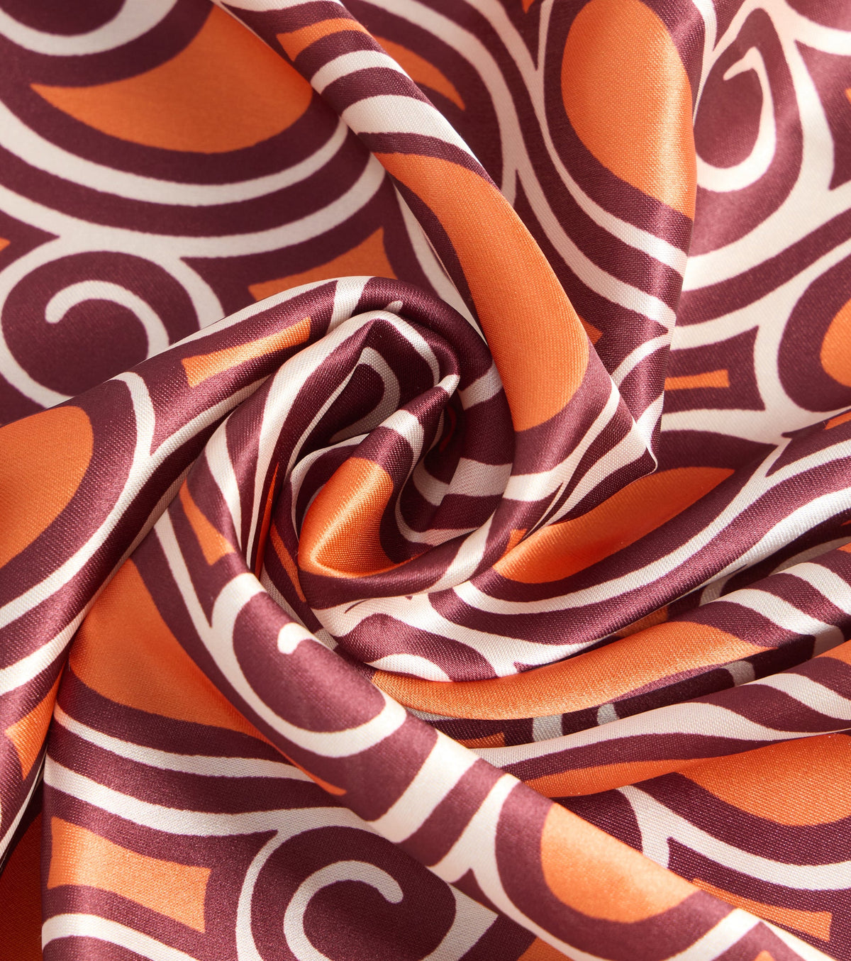 Styled Right Satin Print Scarf