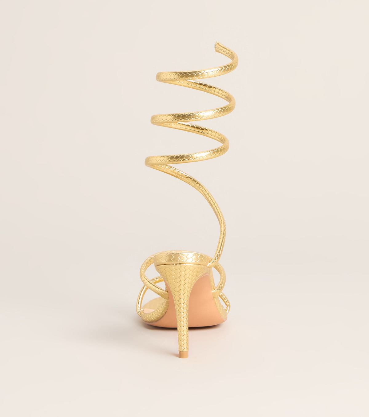 Golden Hour Spiral Stiletto Heels