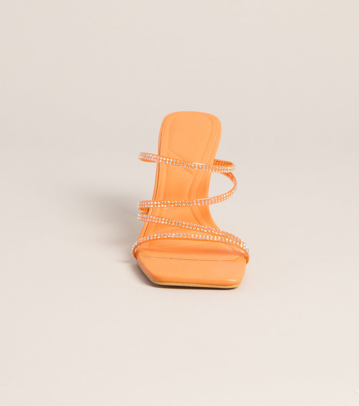 All Eyes Strappy Rhinestone Mules