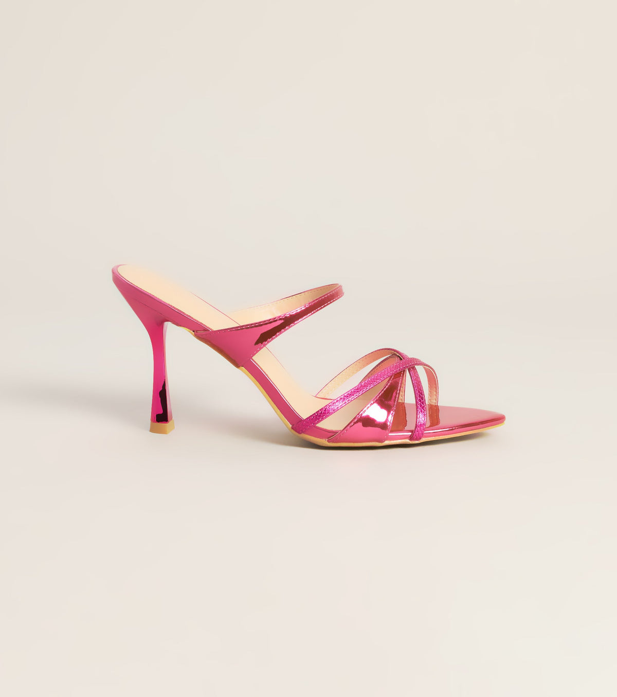 Make It Memorable Metallic Mule Heels