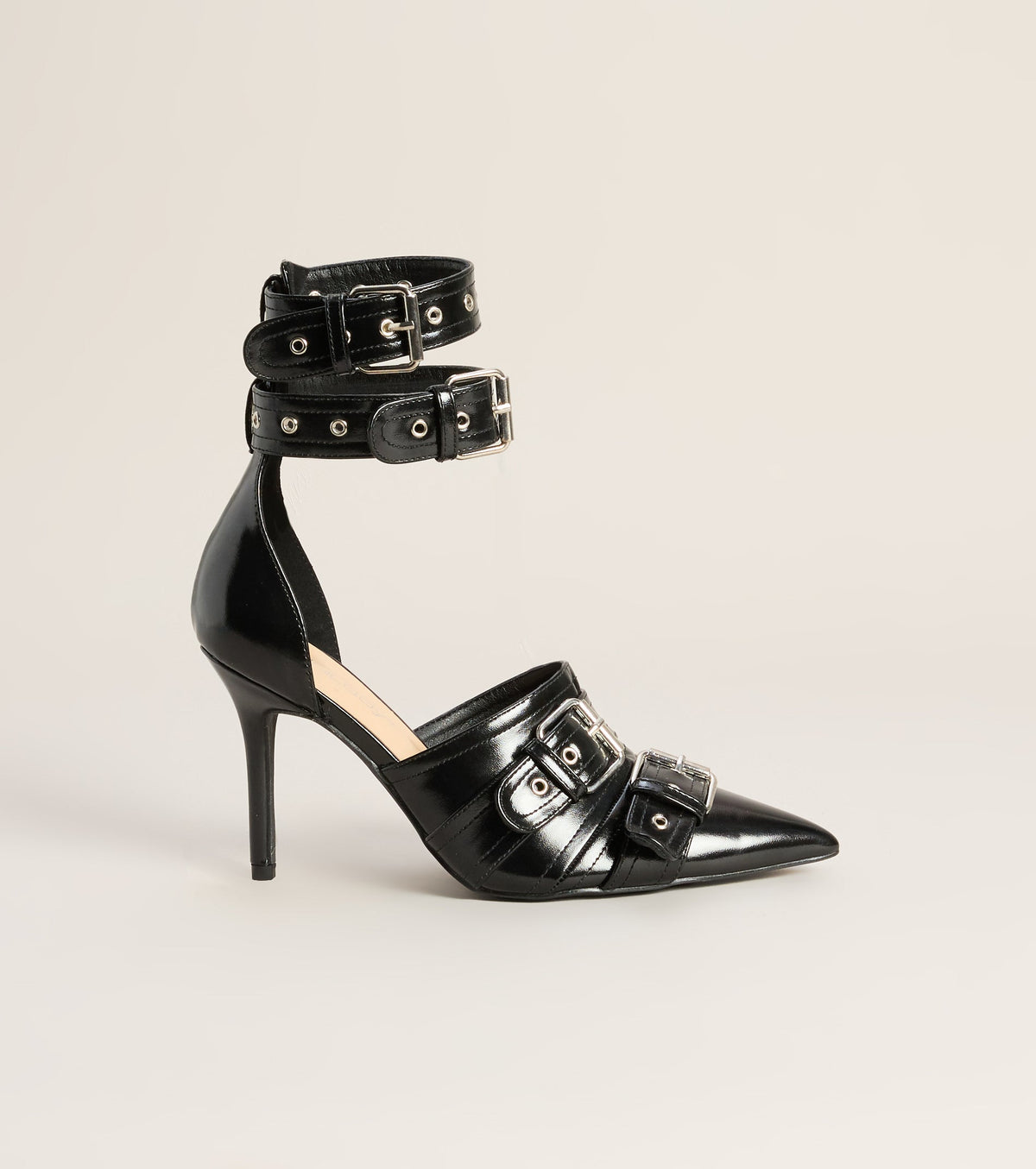 Headline Worthy Buckle Stiletto Pumps