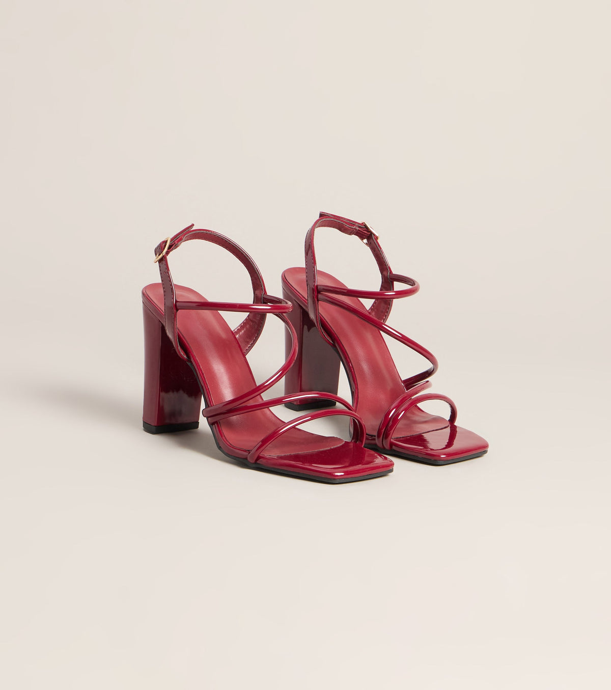 Too Tempting Patent Strappy Heels