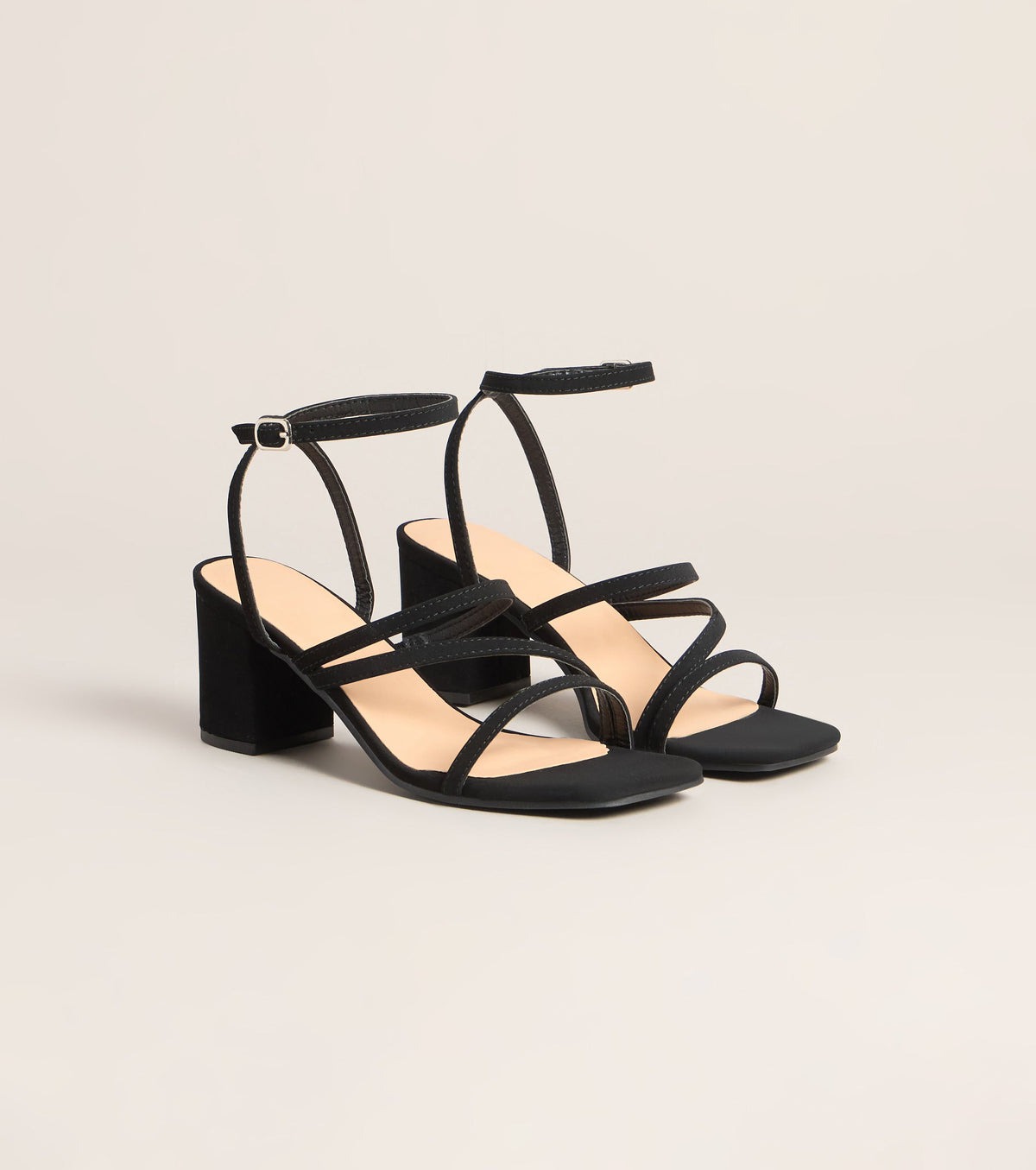 Dress Code Strappy Block Heels