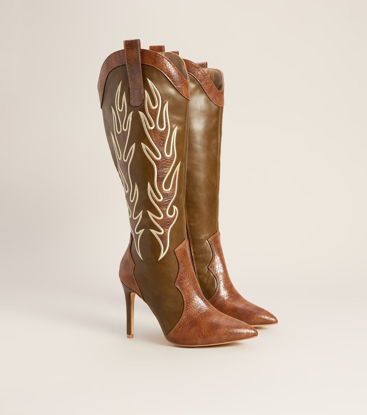 Front Row Flame Western Stiletto Boots