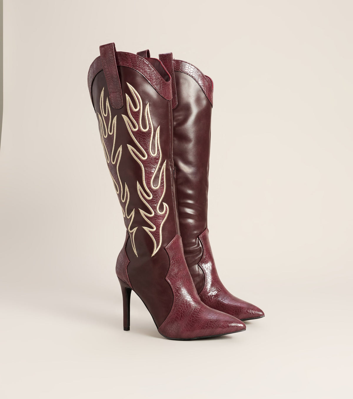 Front Row Flame Western Stiletto Boots