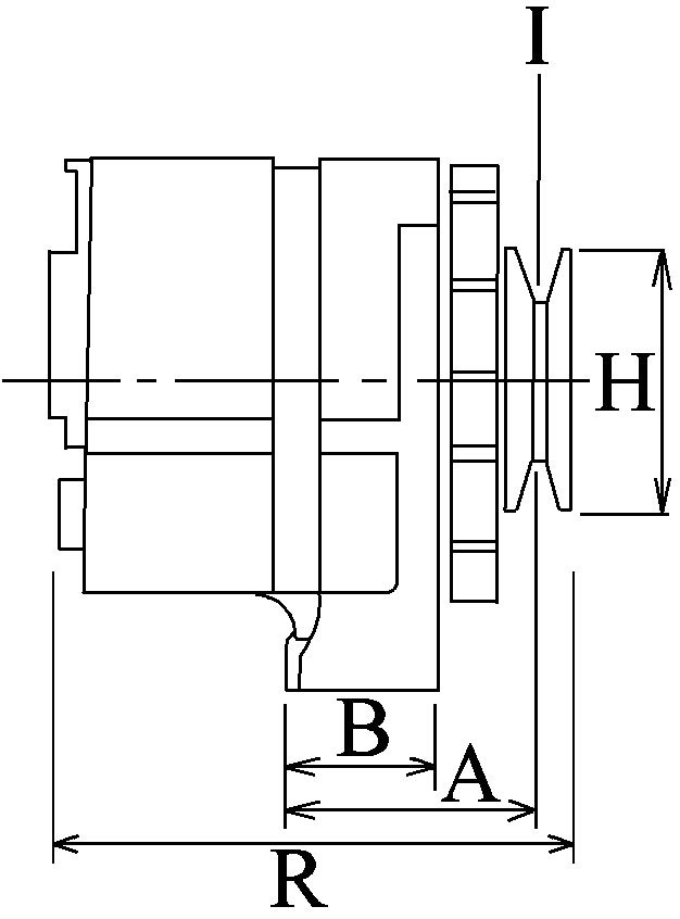 Dynamo Volvo penta D, TD, 24 volt, 55 ampère