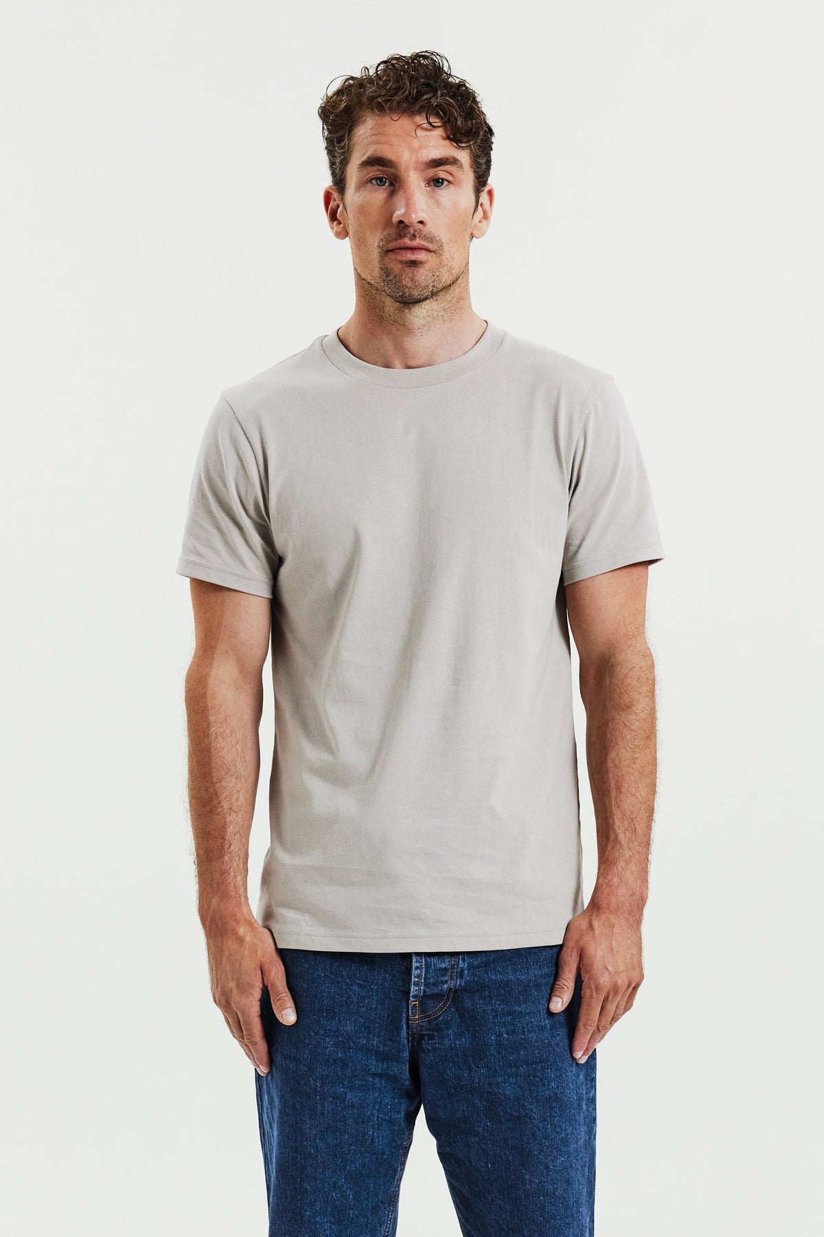 Crew-Neck regular Greige