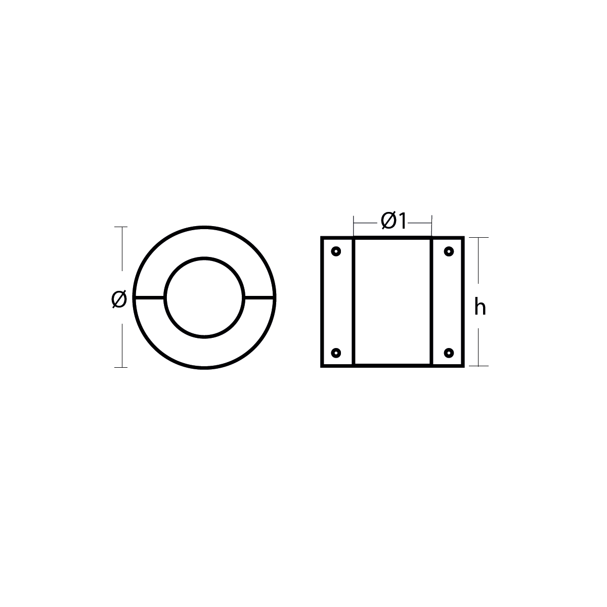 Schachtanode Ø 105mm Zink