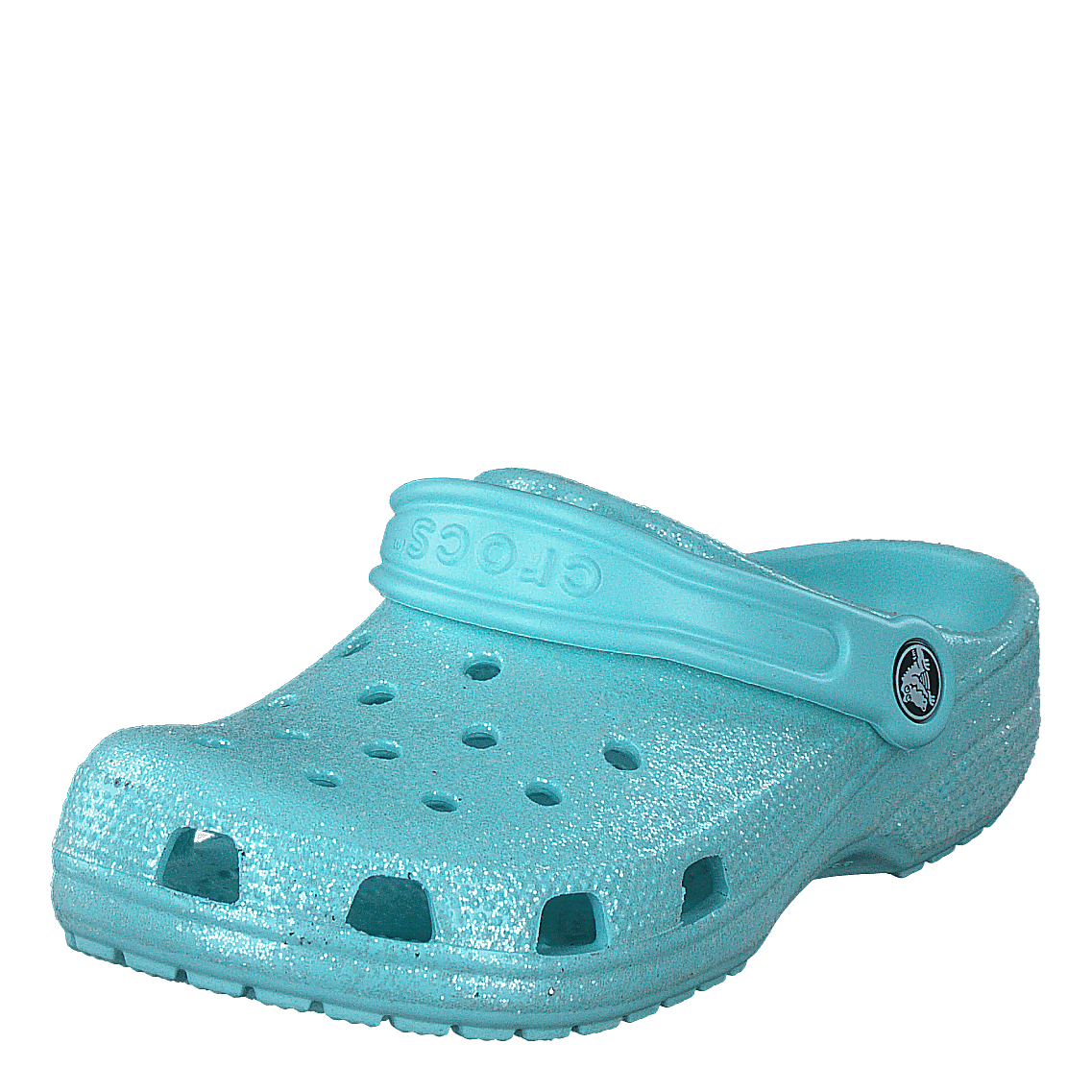 Classic Glitter Clog Kids Ice Blue