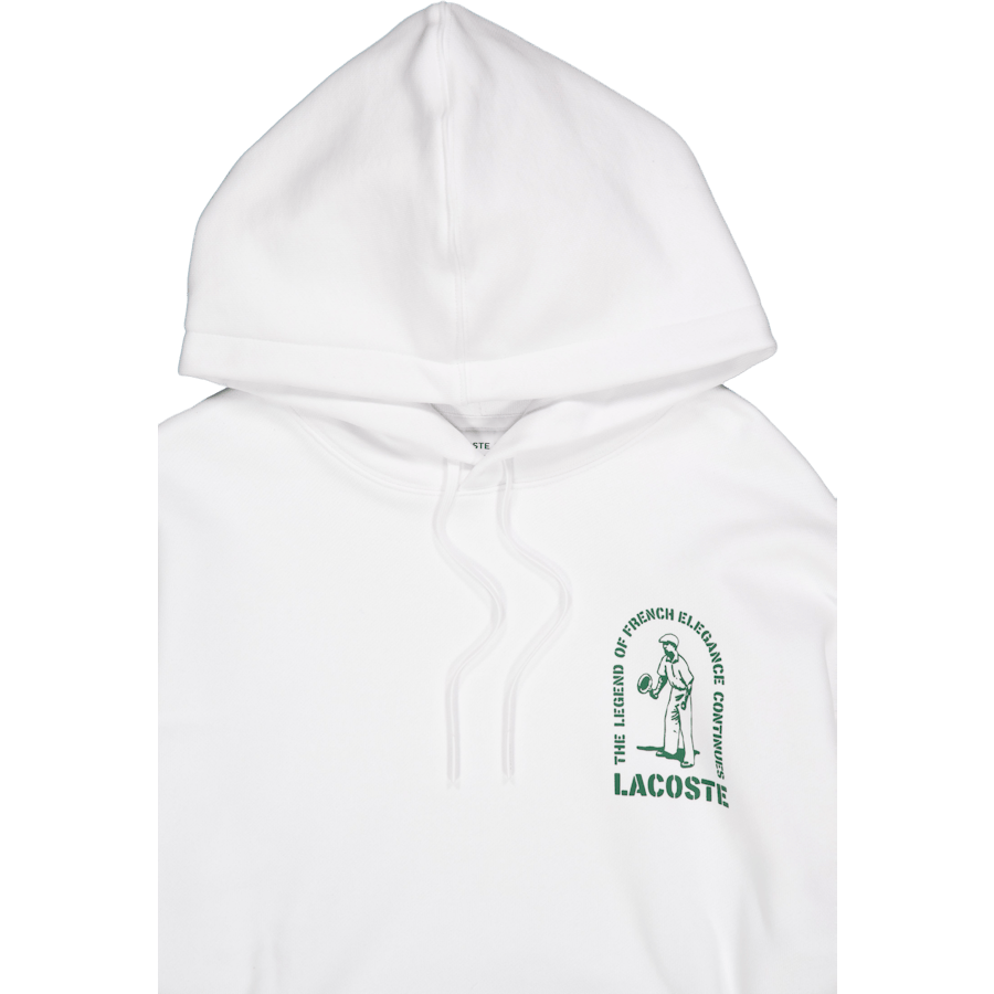 Loose Fit Printed Hoodie White