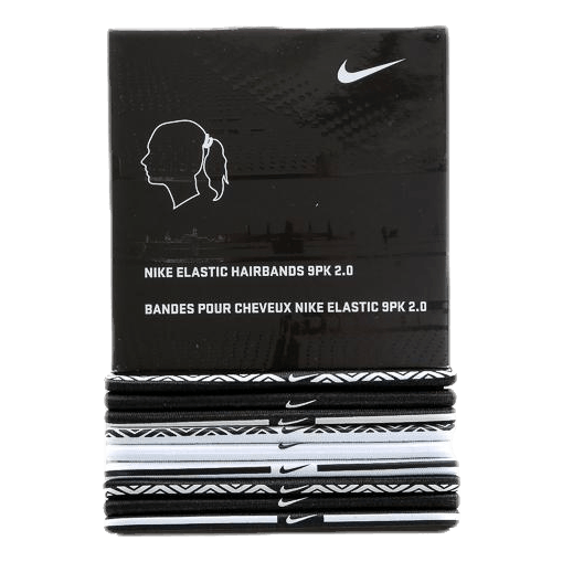 Elastic Hairbands 9pk White/Black