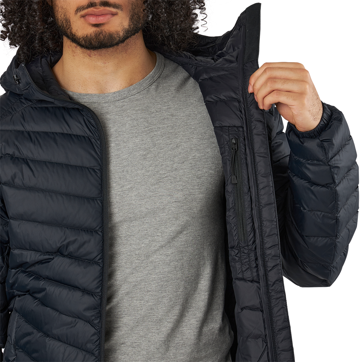 M Frost Down Hood Jacket Black