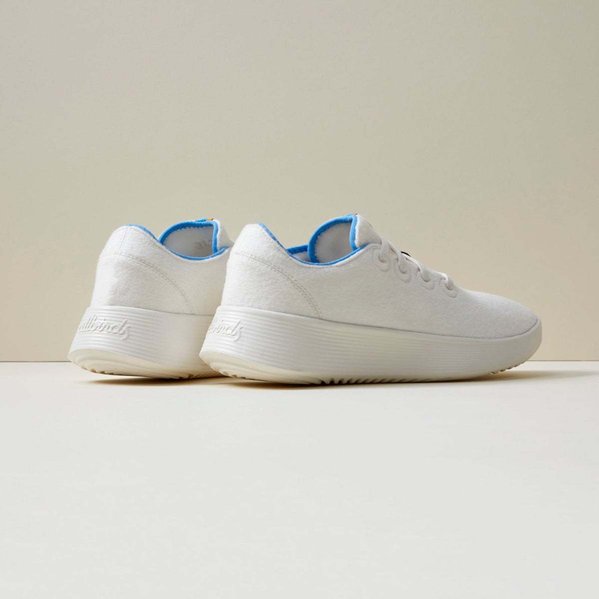 Men's Wool Runner Go in Natural White/NZ Blue with Natural White Sole