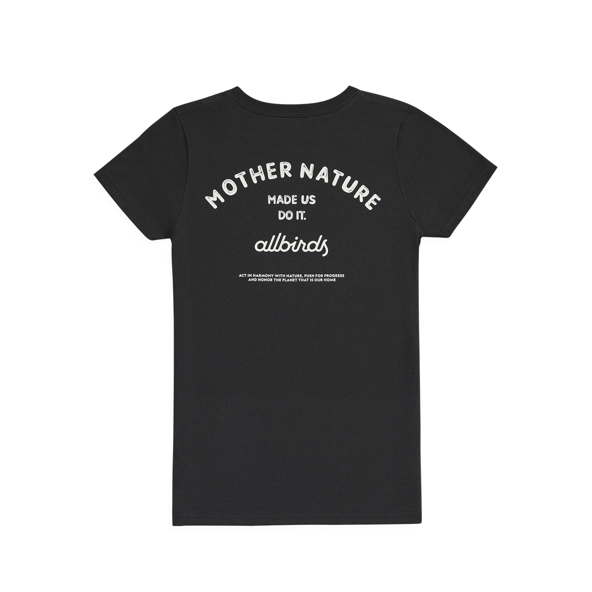 Women's Recycled T-Shirt – Mother Nature Design – Natural Black