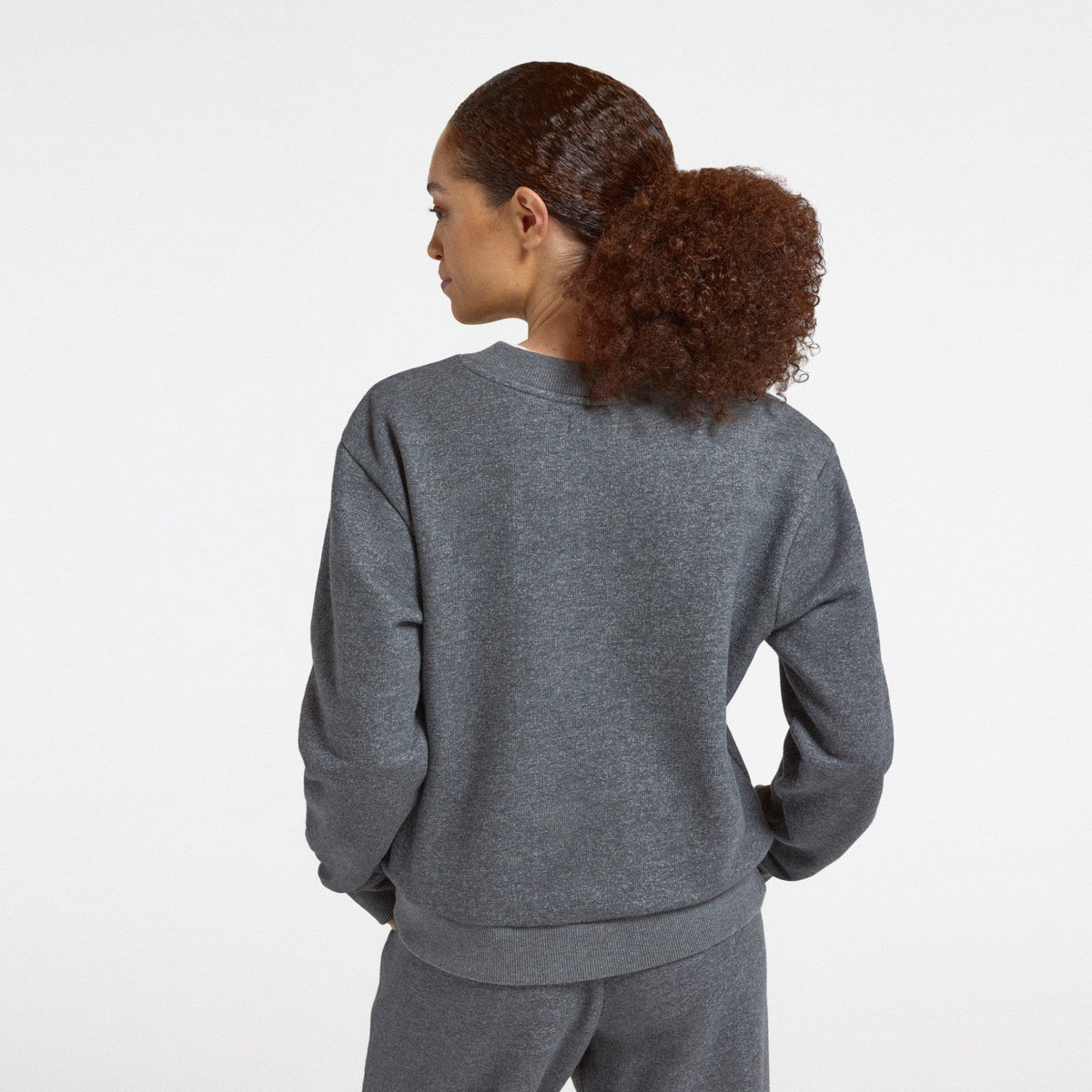 Women's Sweatshirt in a Merino Blend - Natural Grey Heather